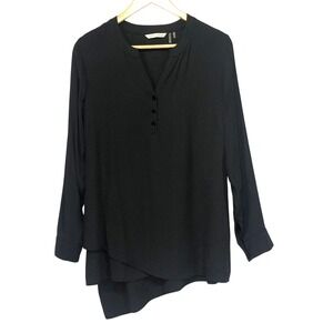 Soft Surroundings In The Study Tunic S Black Asymmetrical Lagenlook Layered Hem